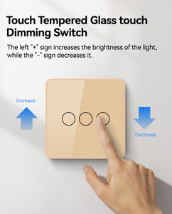 Interruptor <span class=keywords><strong>de</strong></span> Pared Inteligente Compatible con Alexa y <span class=keywords><strong>Google</strong></span>, 1/2/3/4 Botones, Marco <span class=keywords><strong>de</strong></span> Plástico, Panel <span class=keywords><strong>de</strong></span> Vidrio Templado, WiFi, Zigbee, Táctil - Product Image 3