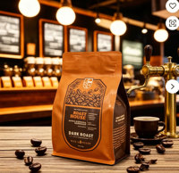 Sacs à café personnalisés pour la vente au détail, imprimés sur mesure, à fond plat, avec valve et fermeture éclair