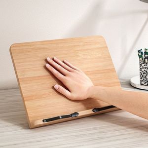 Soporte de lectura con péptidos Xi, estantería de escritorio de tablero artificial de nogal medio para práctica de caligrafía para niños - Product Image 1