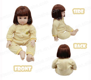 Sıcak yeni el yapımı 47CM silikon yeniden doğmuş vinil bebek bebekler yumuşak peluş çocuklar ve okul için özelleştirilebilir IC hediye ile - Product Image 3