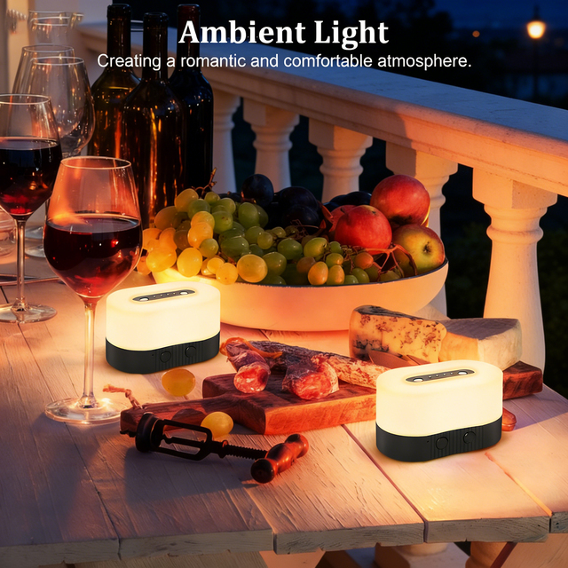 Modern Mini Magnetic Atmosphere Lamp RGB Rechargeable Wireless Portable Home Nordic Design Decor 13-color Continuous Dimming