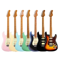 Gitar Elektrik Profesional Grosir SurpassMusic Ukuran Penuh 6 Senar Leher Maple 22 Fret Bulat Mendukung OEM