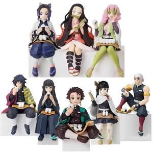 13 Estilos de Figuras de Demon Slayer: Kimetsu No Yaiba, Figura de PVC de Anime de Kamado Nezuko y Kanroji Mitsuri Comiendo Arroz Sentados - Product Image 2