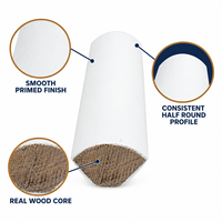 Moulures demi-rondes personnalisées en bois apprêté et MDF pour panneaux muraux, meubles et garnitures décoratives OEM ODM