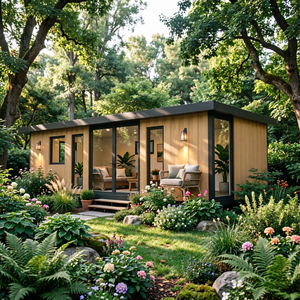Maison d'hôtes préfabriquée, cabane de jardin confortable avec espace de réception pour réunions de <span class=keywords><strong>café</strong></span>, rassemblements sociaux et détente - Product Image 1