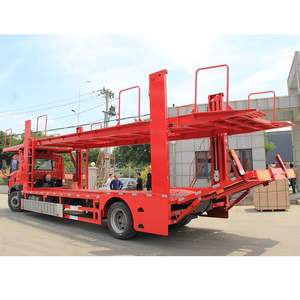 Remorque en acier de transporteur de voiture 12r22.5 pneu <span class=keywords><strong>camion</strong></span> semi-remorque de transport de voiture pour la vente - Product Image 4