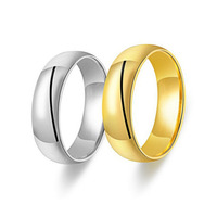 Alliance confortable en or 18 carats pour femmes Bagues de couple en tungstène poli de style classique avec placage à l'or rose