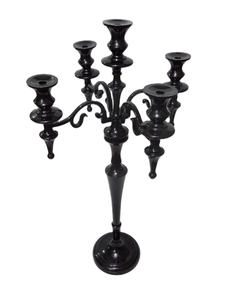 Candelabre en cristal fantaisie de qualité supérieure, noir, style classique, décoration de mariage, centre de table, candelabre pour la maison et le mariage - Product Image 2
