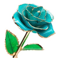 Bunga Mawar Asli Berlapis Emas 24K Desain Alami Mewah Bunga Buatan Hadiah Wisuda Hari Ayah Hari Ibu Hadiah Hari Valentine
