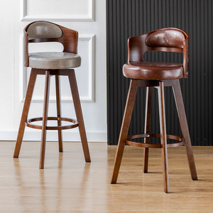 Taburetes de Bar Modernos Sillas de Bar Giratorias Ajustables con Altura Elevable para Mostrador de <span class=keywords><strong>Cocina</strong></span> Comedor y Muebles de Oficina en Casa - Product Image 5