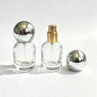 Flacon de parfum de voyage de 15 ml, échantillon de 0,5 oz, flacon de parfum transparent de forme ovale avec couvercle rond