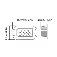 Luz DE TRABAJO LED universal de montaje empotrado de 18W DC 12-24V adecuada para camiones todoterreno 4*4 ATV SUV, etc. Accesorios para automóviles