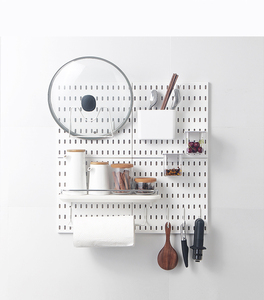 Kits de panneaux perforés <span class=keywords><strong>en</strong></span> plastique sans poinçonnage Kits d'organisateurs muraux bon marché Suspension modulaire pour organisateur mural - Product Image 2