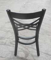 Chaise d'intérieur moderne et bon marché en métal pour salle à manger, hôtel et école, meubles de restaurant au design chinois