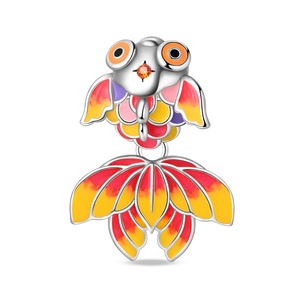 Nuovo Set di Ciondoli a Forma di Cuore in Argento S925 Placcato <span class=keywords><strong>Oro</strong></span> con Zirconi, Accessori Fai-da-Te per Braccialetti, Stile Europeo, Charm per Bambini - Product Image 3