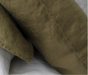 3-Piece Duvet Cover Set 100% di Lino Biancheria da letto Set <span class=keywords><strong>Copripiumino</strong></span>, Morbido e di Facile Manutenzione, stile semplice Set di Biancheria Da Letto Verde - Product Image 4