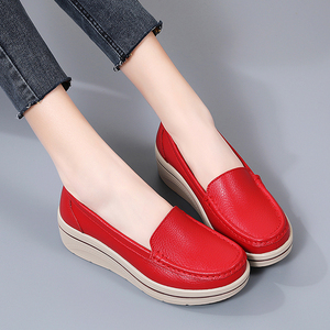 Large Size 2024 New Single Boat Shoes Size 35-44 <strong>Flat</strong> Bottom Loafers for Women - Product Image 2