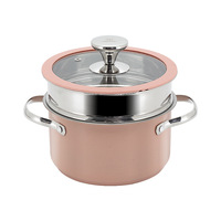 Marmite et casserole en acier inoxydable 304 épaissi, antiadhésif, de qualité alimentaire, avec fond à induction et revêtement céramique extérieur, personnalisable en gros
