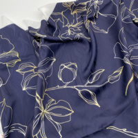 Nouveau design, tissu en satin super doux, aspect acétate, 100% polyester, imprimé abstrait, tissu jacquard satiné, pour les loisirs