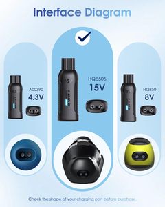 Adaptador de Carga Tipo-C de 15V para Afeitadoras QP6530/QP6520/QP6620/QP6510 HQ8505, Convertidor de Energía USB-C para Uso Facial - Product Image 2