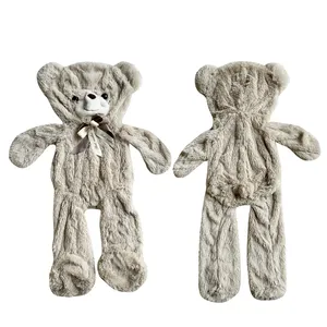 Peluche bon marché, poupée en peau d'ours semi-fini, jouet en peau d'ours, ours en peluche géant, peau non rembourrée