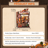 CuteBee Offre Spéciale 3D Puzzle En Bois BNKS01B Oishii Kyoto DIY Livre Nook Kit Style Japonais DIY Miniature Maison