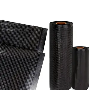 Qingdao Jtd Groothandel Plastic Zwart Vacuüm Opbergtas Roll Up Pouches Voor Voedsel