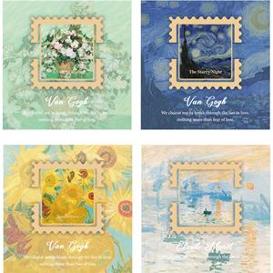 Marque-pages en métal personnalisables, série imprimés rétro, style peinture à l'huile classique, badges et pendentifs créatifs - Product Image 5