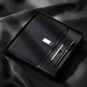 Customized logo Elegant Business Notebook Gift Set PU Leather Notebook With Magnetic Clasp Ribbon <b>Bookmark</b> & Luxury Box - Product Image 6