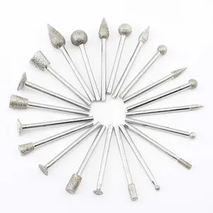 Brazed Khắc Đá Công Cụ Cắt Kim Cương Khắc Bit Electroplate Khắc Bits Đầu Mài Khắc Làm Việc Dụng Cụ Cầm Tay