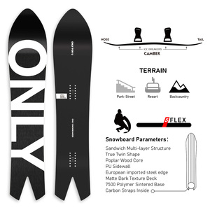 TERROR <span class=keywords><strong>Snowboard</strong></span> Directionnel Camber pour Hommes, Idéal pour la Neige Poudreuse - Uniquement pour le Ski de Fond - Product Image 2