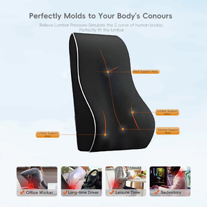 Coussin de soutien lombaire en mousse à mémoire de forme YUE RISE pour chaise de bureau et chaise de gaming, idéal pour soulager les douleurs du bas du <span class=keywords><strong>dos</strong></span> (vente en gros) - Product Image 2