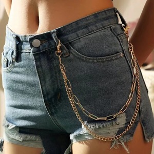 Double Layer Metal Waist <b>Chain</b> Zinc Alloy Geometric Hip Hop Fashion Body <b>Chain</b> For Daily Wear - Product Image 2