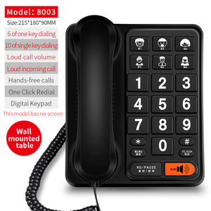 Téléphone <span class=keywords><strong>fixe</strong></span> pour personnes âgées à grosses touches, avec fonction mains libres et amplificateur sonore, pour seniors - Product Image 5