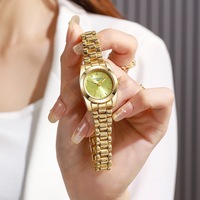 Montre à quartz pour femme avec bracelet en alliage, écologique, 30 mm, cadran minimaliste, petite montre de luxe légère pour le travail et les loisirs, élégante et tendance