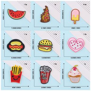 Creative Embroidery Simulation Food Applique Hamburger Pizza Patch for Diy Decoration - Product Image 3