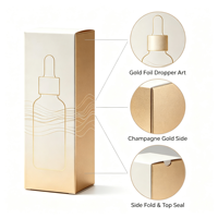 Boîte de sérum de luxe, boîte cadeau en papier haut de gamme personnalisée pour flacon compte-gouttes de sérum