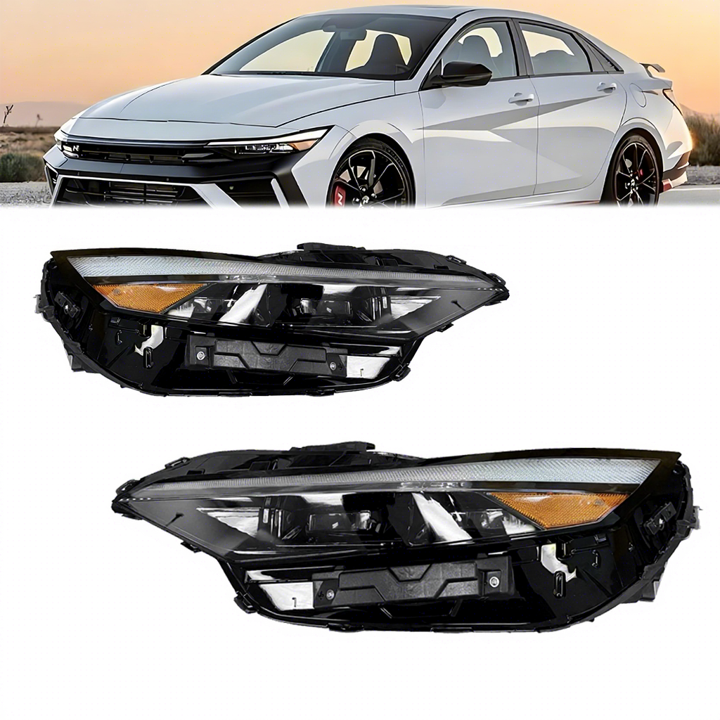 Pair Halogen Headlight Front Lamp For 2021 2022 Hyundai Elantra Left &Right