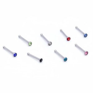 Phẫu thuật Thép không gỉ Rhinestone cơ thể piercing đồ trang sức Ấn Độ phong cách que diêm pha lê mũi <span class=keywords><strong>Stud</strong></span> - Product Image 1