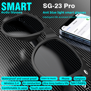 Gafas <span class=keywords><strong>de</strong></span> Sol Inteligentes SG-23 Pro con Protección Anti-luz Azul para Hombre y Mujer, Control Táctil, Música HIFI, Respuesta a Llamadas, Resistentes al Agua IPX-4, Gafas Inteligentes SG23PRO - Product Image 5