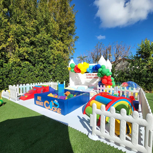 Outdoor Indoor Schaumstoff-Party-Bällebad für Kinder – Hüpfburg-Spielzeug mit Rutsche und weichem Spielbereich - Product Image 3