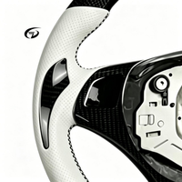 Volant personnalisé en fibre de carbone et cuir pour BMW E82 E87 E90 E92 E93, amélioration de l'intérieur pour les voitures de la série E