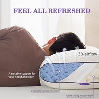 Oreiller corporel orthopédique 52 pouces en mousse à mémoire de forme déchiquetée à convection d'air 3D, confort personnalisé, respirant, long, pour dormeurs latéraux