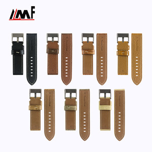 Correas de Reloj de Cuero de Avestruz de 23 mm, Estilo Personalizado, Último Diseño, Marrón, Simplicidad, Hebilla de Acero Inoxidable, Hebilla de Pasador, Duraderas - Product Image 5