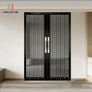 Jin Gang Net Porte pliante moderne en acier inoxydable, sans <span class=keywords><strong>rail</strong></span>, coulissante en alliage d'aluminium avec <span class=keywords><strong>moustiquaire</strong></span> anti-insectes - Product Image 1
