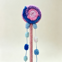 Jouet pour chat : Baguette interactive avec pompon et ruban, durable, légère, anti-ennui, pour l'exercice et l'entraînement, personnalisable avec logo