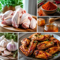 Alitas de Pollo Premium Estilo Orleans - Carne de Pollo Congelada Picante, Pollo Frito y Aperitivos para Fiestas para Exportadores