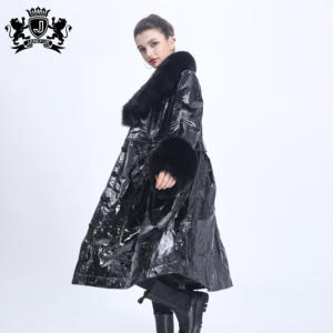Giacca in Pelliccia di Volpe Flocky a Maniche Lunghe, Moda Femminile, Nuovo <span class=keywords><strong>Cappotto</strong></span> Invernale, Cappotti in Pelle per Signore - Product Image 4