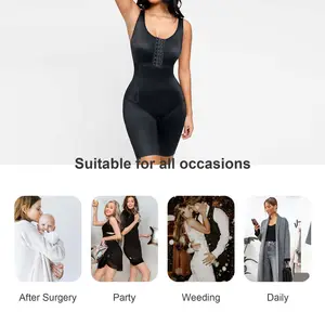 Wholesale Women's Fajas Colombians Post-Surgery Body Shaper Breathable Fabric Body Shapewear For Daily Wear Accepts Logo Size