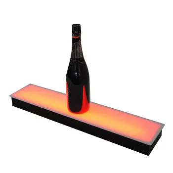 20" Floating Acrylic Wall LED Color Changing Lights Retail Wine Bottle Display Shelf